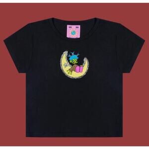 NWOT UNIF Dream Alien Baby Tee Black Small